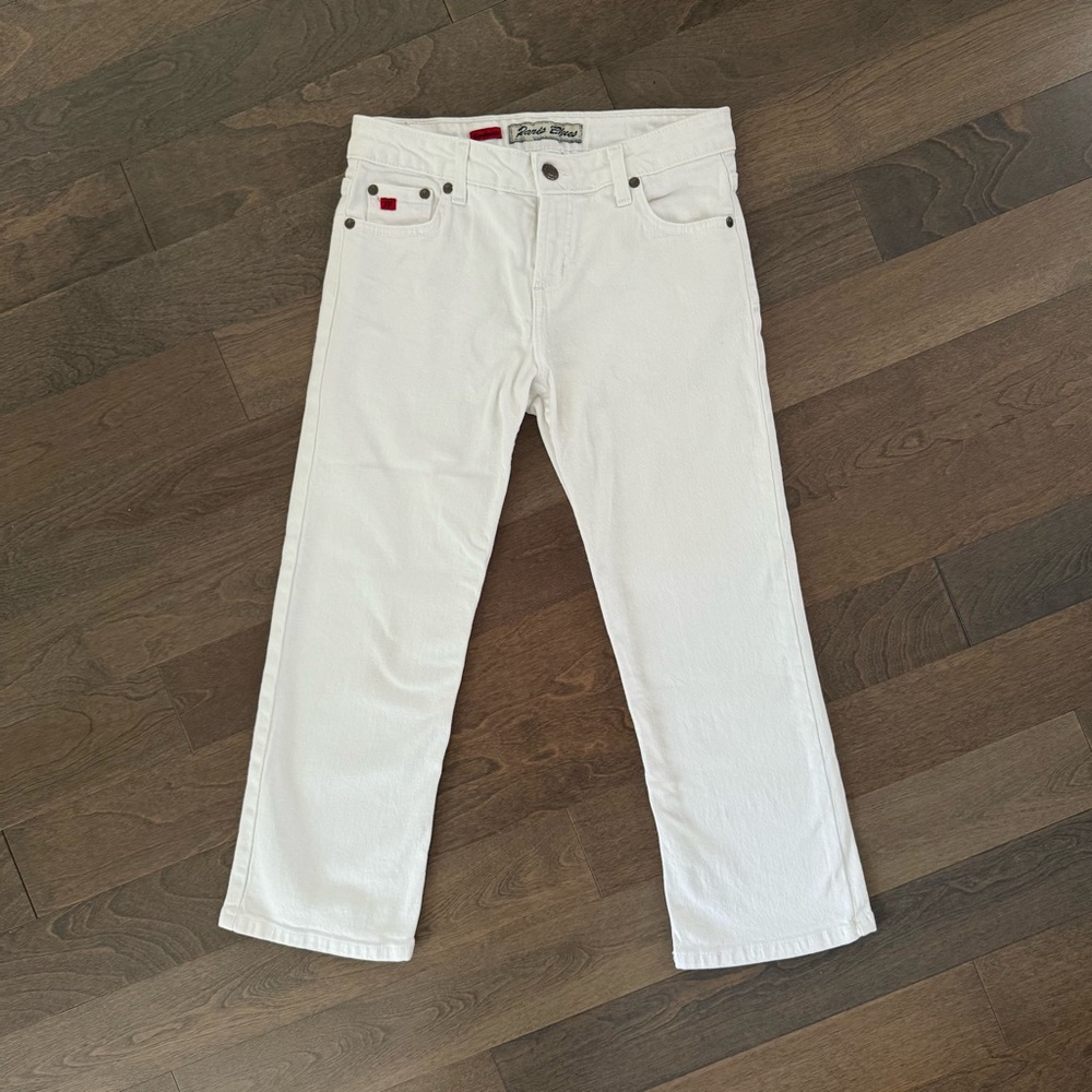 Paris Blues Vintage White Denim Capris